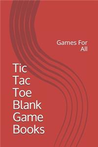 Tic Tac Toe Blank Game Books