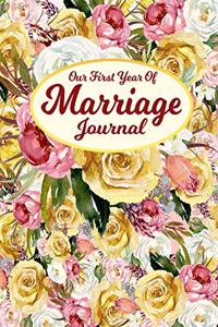 Our First Year Of Marriage Journal