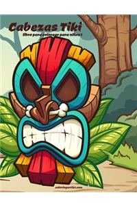 Cabezas Tiki libro para colorear para niños 1