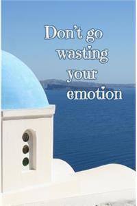 Don't Go Wasting Your Emotion