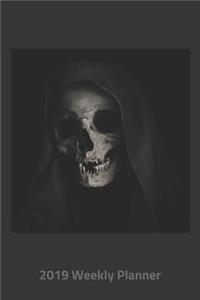 Plan on It 2019 Weekly Calendar Planner - Good Morning Have a Nice Day Skeleton