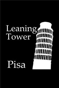 Leaning Tower of Pisa - Lined Notebook with Black Cover