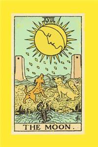 The Moon: Tarot Card Notebook Vintage Yellow 175-Page Tarot Card Journal