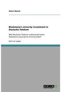 Blackstone's Minority Investment in Deutsche Telekom