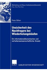 Unsicherheit des Nachfragers bei Wiederholungskäufen