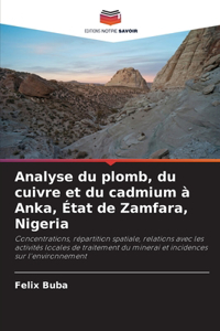 Analyse du plomb, du cuivre et du cadmium à Anka, État de Zamfara, Nigeria