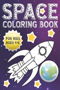 Space Coloring Book For Kids Ages 4-8