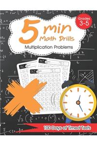 5 Min Math Drills - Multiplication ( Timed Tests )