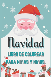 Navidad Libro de colorear para niñas y niños.