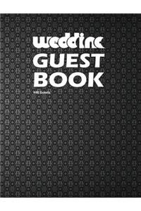 Wedding Guest Book III, Blank Write-in Notebook. (Gray)