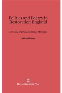 Politics and Poetry in Restoration England