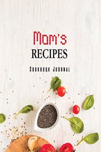 Mom's Recipes Cookbook Journal