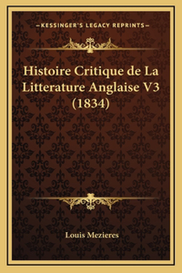 Histoire Critique de La Litterature Anglaise V3 (1834)