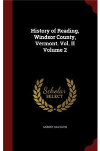 History of Reading, Windsor County, Vermont. Vol. II Volume 2