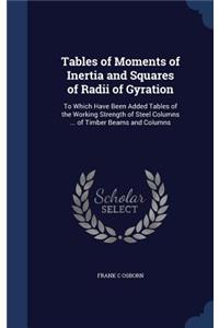 Tables of Moments of Inertia and Squares of Radii of Gyration