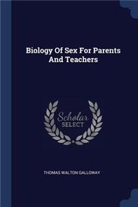 Biology Of Sex For Parents And Teachers