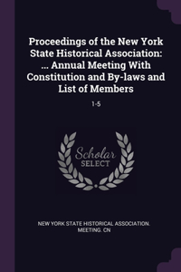 Proceedings of the New York State Historical Association