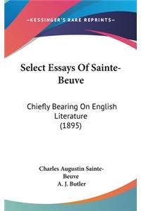 Select Essays of Sainte-Beuve