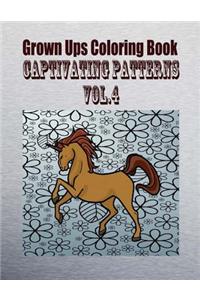Grown Ups Coloring Book Captivating Patterns Vol. 4
