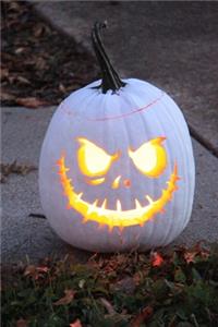 A Scary White Jack-O'Lantern Journal