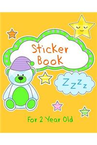 Sticker Book For 2 Year Old: Blank Permanent Sticker Book