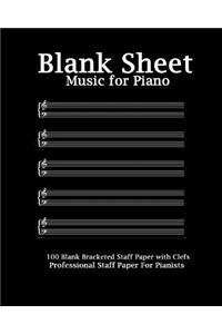 Blank Sheet Music For Piano - Black Cover