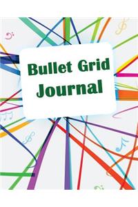 Bullet Grid Journal: Colorful Graphic: Bullet Grid Journal, 150 Dot Grid Pages (8"x10") Dot Grid Journal for Design Book, Work Book, Planner, Dotted Notebook, Bullet Jou