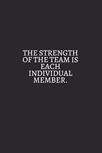 The Strength Of The Team Is Each Individual Member White