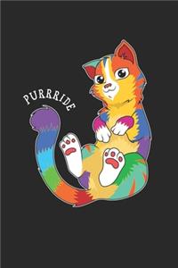 Purride Notebook - Gay Pride Cat Journal Planner Owner