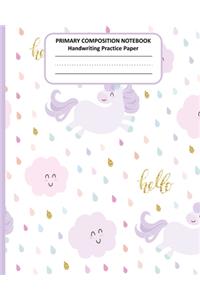 PRIMARY COMPOSITION NOTEBOOK Handwriting Practice Paper