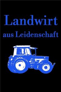 Landwirt aus Leidenschaft: kariertes A5 Notizbuch mit einem Traktor für einen Landwirt in der Landwirtschaft