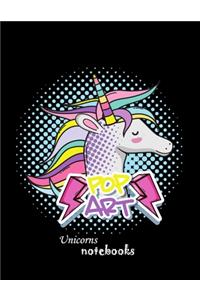 pop art Unicorns notebook