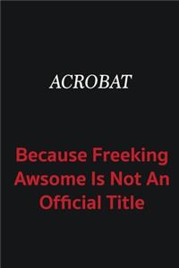 Acrobat because freeking awsome is not an official title