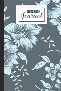 asphalt Floral Fantasy Notebook Journal