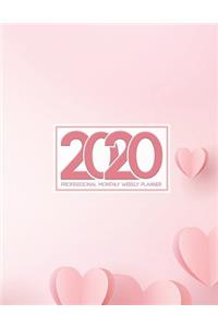 2020 Professional Monthly Weekly Planner