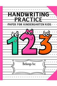 Handwriting Practice Paper for Kindergarten Kids