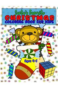 Santa's Favorite Christmas Coloring Book for Kids Ages 4-8