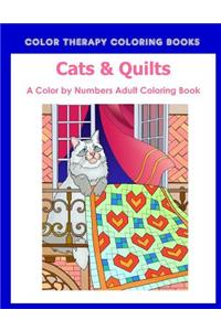 Cat & Quilts Color by Numbers Adult Coloring Book