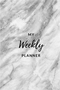 My Weekly Planner - Weekly and Daily Planner / Appointment Book / Marble Cover