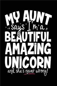 My Aunt Says I'm A Beautiful Amazing Unicorn And She's Never Wrong!
