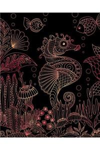Journal Notebook Seahorse Drawing 6