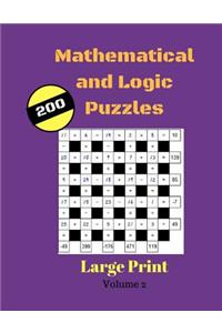 Mathematical and Logic Puzzles 200 Large Print