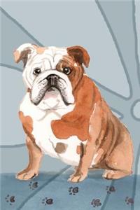 Journal Notebook For Dog Lovers, English Bulldog Sitting Pretty 9
