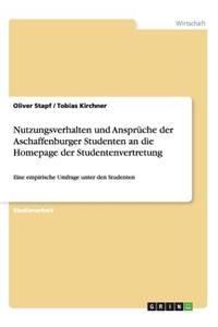 Nutzungsverhalten und Ansprüche der Aschaffenburger Studenten an die Homepage der Studentenvertretung