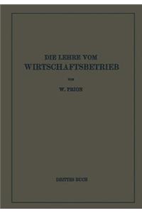 Die Lehre Vom Wirtschaftsbetrieb (Allgemeine Betriebswirtschaftslehre)