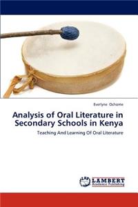 Analysis of Oral Literature in Secondary Schools in Kenya