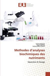 Methodes d'analyses biochimiques des nutriments