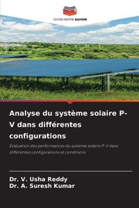 Analyse du système solaire P-V dans différentes configurations