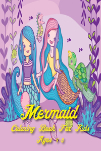 Mermaid Coloring Book For Kids Age 4-8
