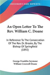 An Open Letter To The Rev. William C. Doane